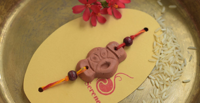 Terracotta ❂ Handmade . Rakhi { d }